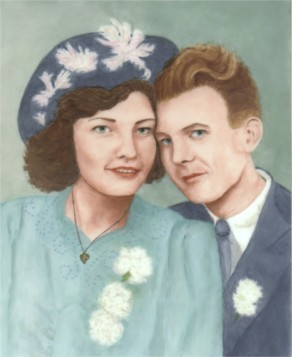 Anniversary Portrait Painting by Eirwen Gibbon-Homayoun