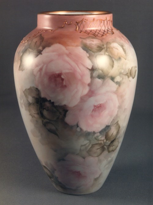 Rose Vase Painted by Carolyn Fink