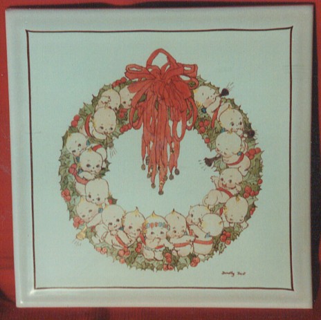 Kewpies Wreath Painted by Dorothy Trent