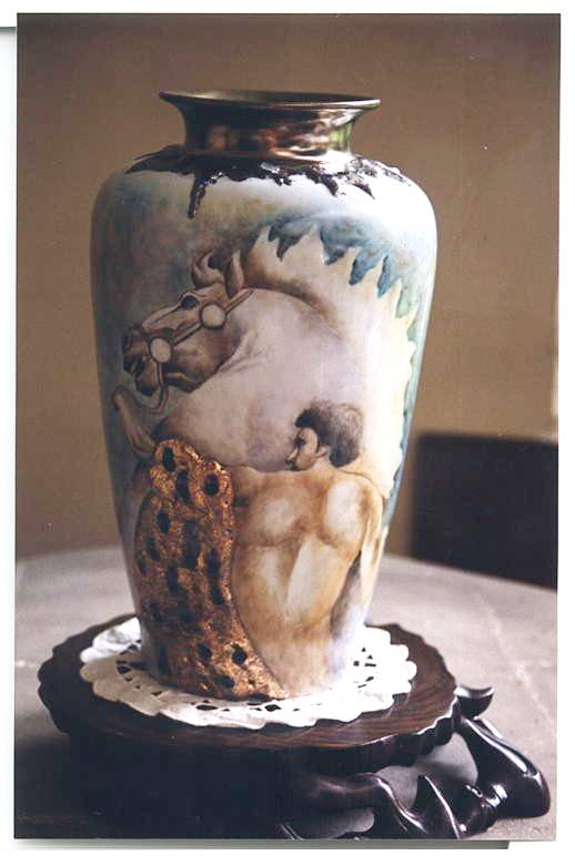 Vase Painted Jane Yacub